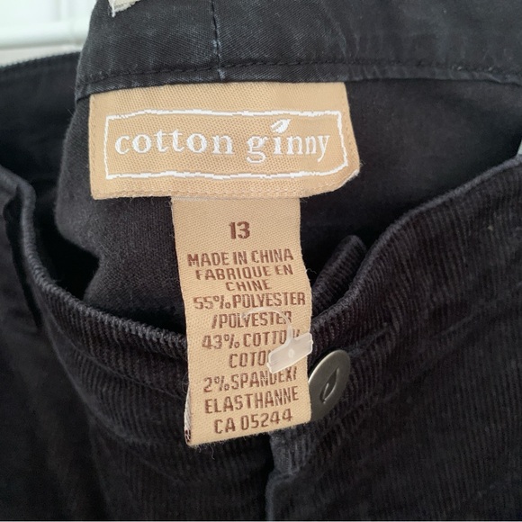 COTTON GINNY Black Corduroy Skirt Women’s Size 13 - Picture 5 of 5